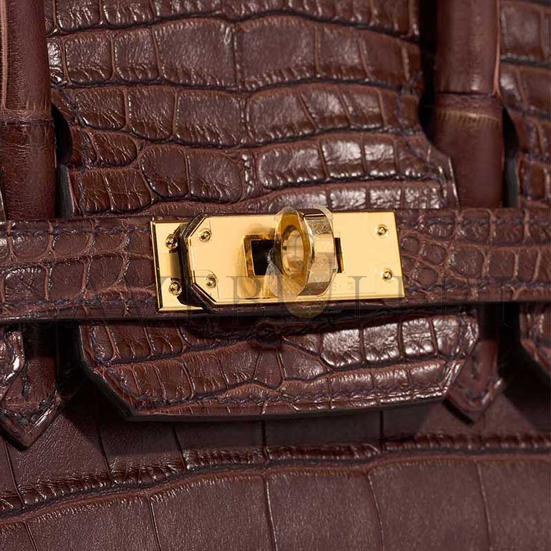 H**mes MASTER BIRKIN 25 MATTE ALLIGATOR HAVANE (25*19*13cm)